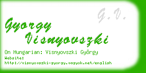 gyorgy visnyovszki business card