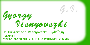 gyorgy visnyovszki business card